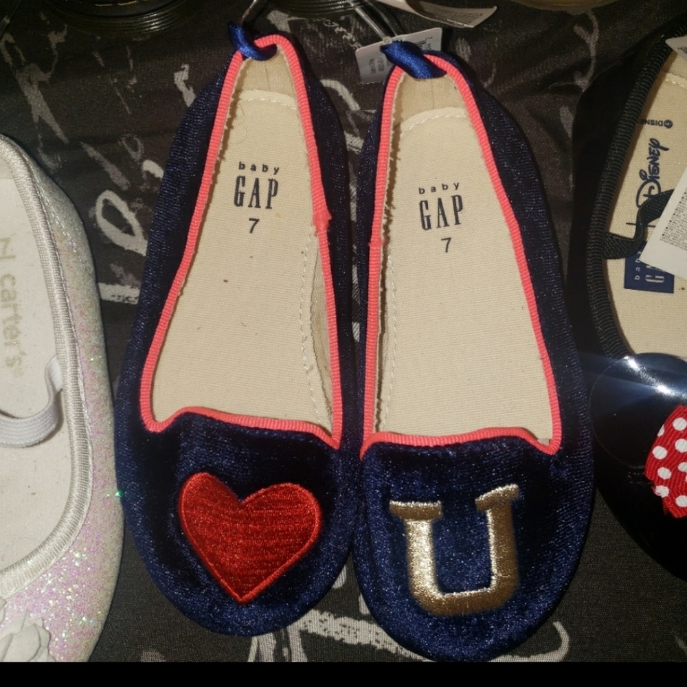 LOVE U toddler loafers by Gap.